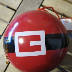 Small Santa's Belt Cookie Tin Ornament New With Tag